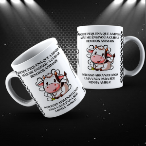 Caneca Arranjei uma Vaca para Ser Minha Amiga